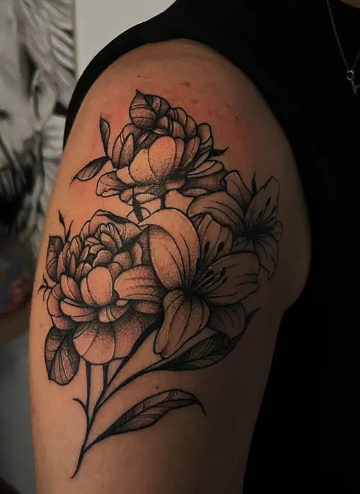 tatouage floral