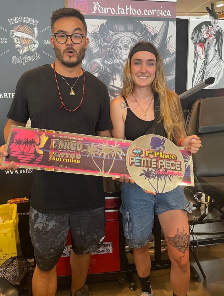 1er prix petite piece black and grey - Borgo Tattoo show 2024